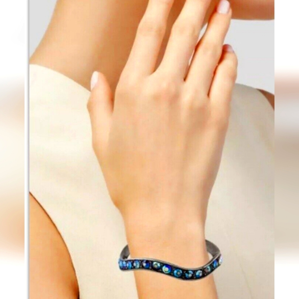 Yves Saint Laurent Aurora Borealis Rhinestone Bangle